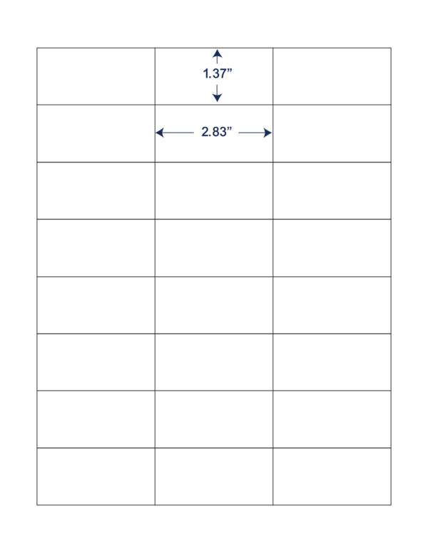 2.83x1.37 SHEETED LASER LABELS