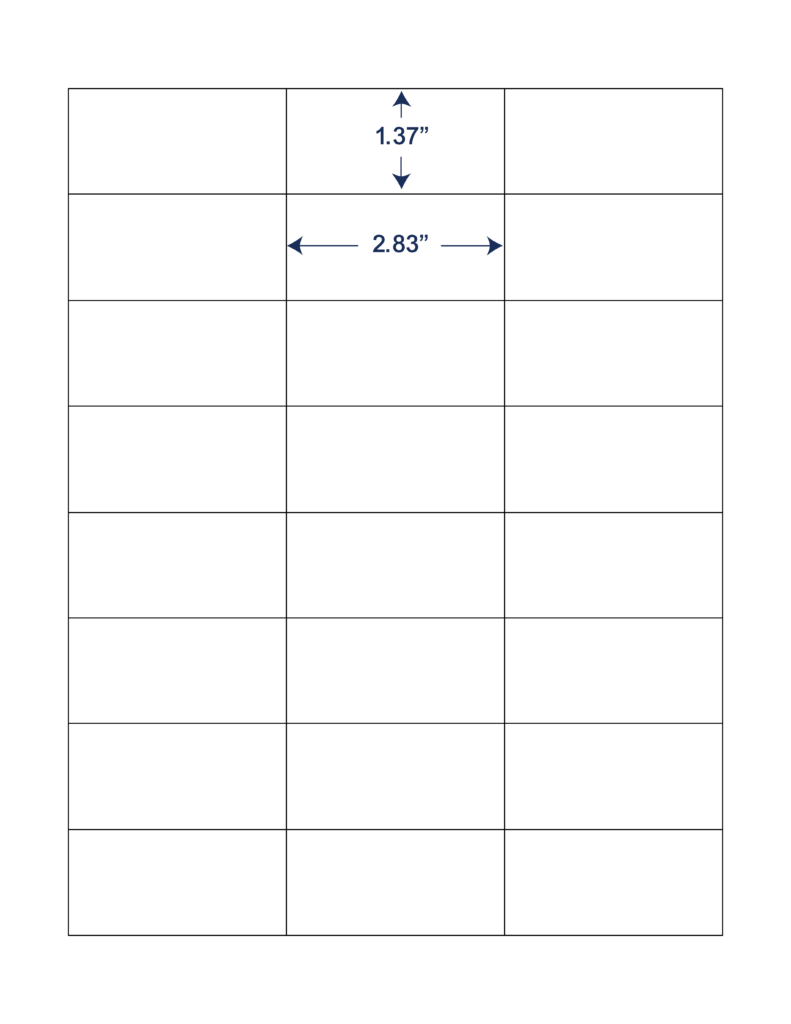 2.83x1.37 SHEETED LASER LABELS