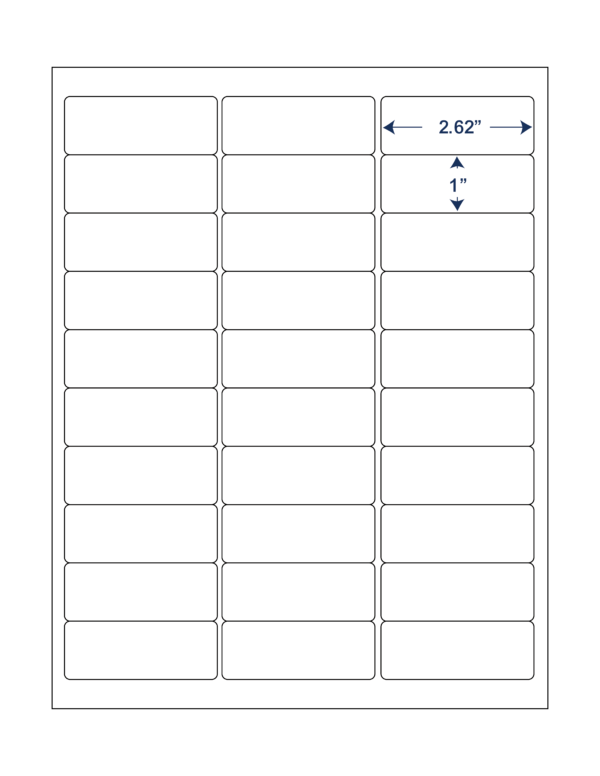 2.62x1 SHEETED LASER LABELS