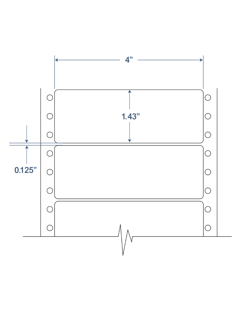 4x1.43 SHEETED FAN FOLD EDP LABELS
