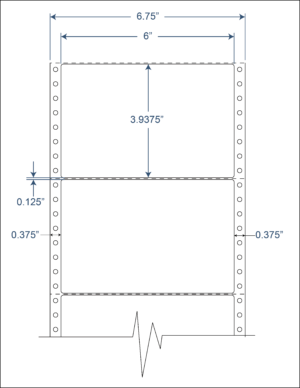 6x3.93 SHEETED FAN FOLD EDP LABELS w/Perf
